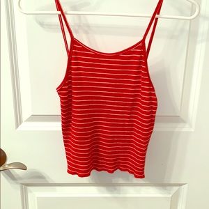 Brandy Melville red and white tank
